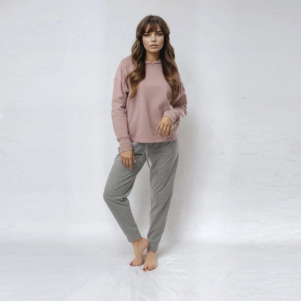 Cotton Long Sleeve Hoodie + Jogger Pants Set  