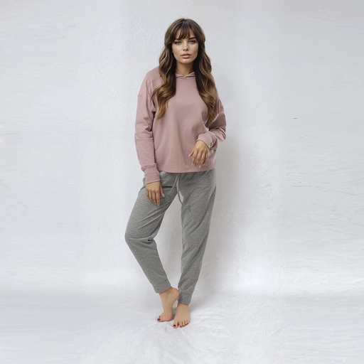 Cotton Long Sleeve Hoodie + Jogger Pants Set  